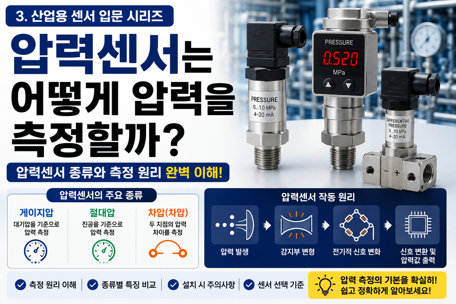 압력센서는 어떻게 압력을 측정할까?