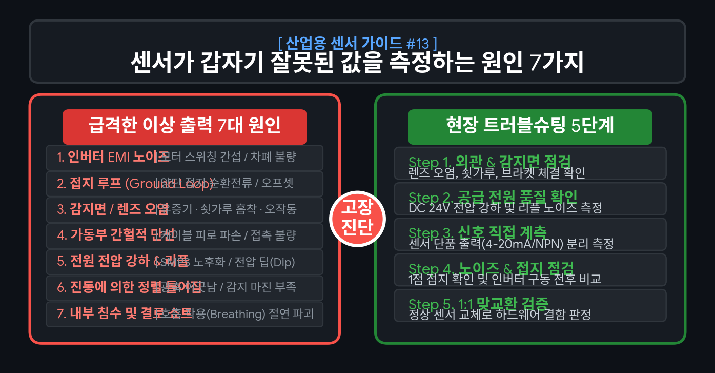 센서가 잘못된 값을 측정하는 원인